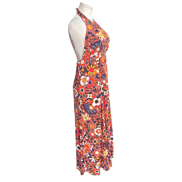 Vintage 1970's Speedo Hawaiian Dress Floral Retro Beach Maxi Dress - Picture 3 of 8